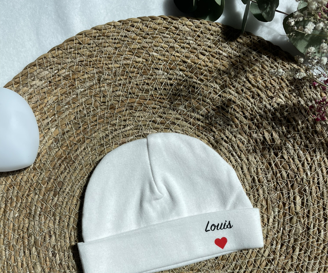 Ensemble body et bonnet bébé personnalisable