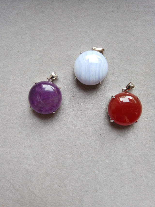 Pendentif Bulle Argent Cristaux véritables