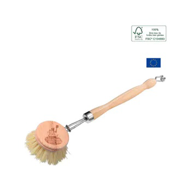 Brosse Vaisselle Rechargeable Fibres Naturelles Bois