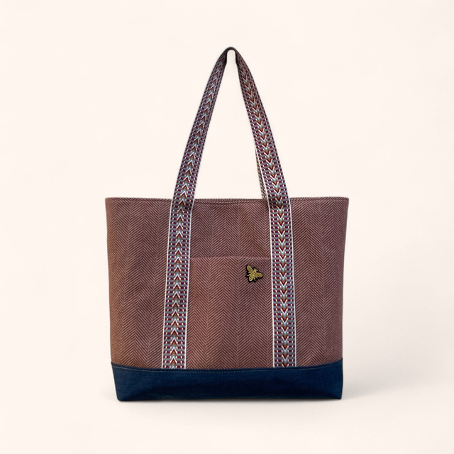 Cabas Essentiel - Chevron Bordeaux 