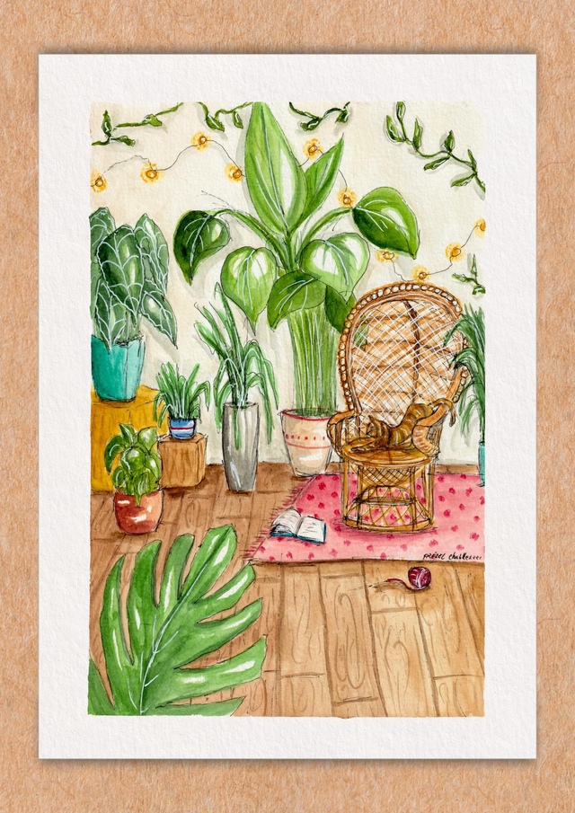 Un chat dans la jungle - Tirage d'art 