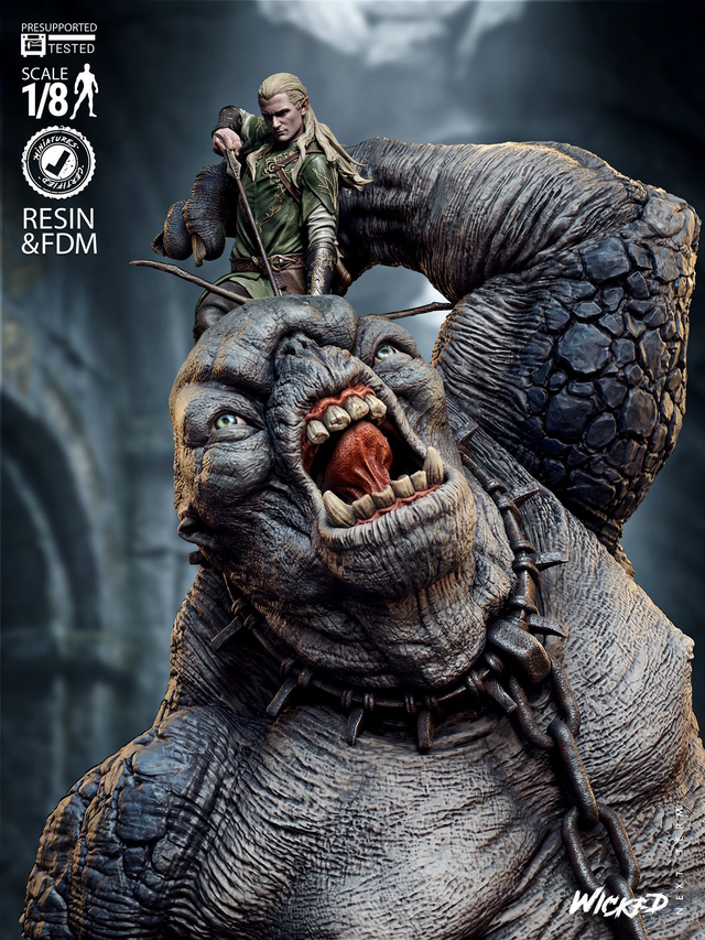 DIORAMA LEGOLAS VS TROLL série movie