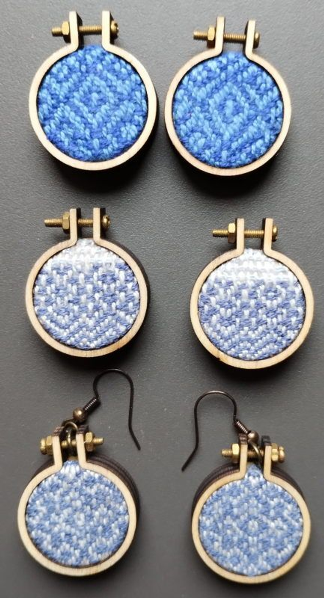 Web-Amulett Ohrringe Rund 2,5 cm