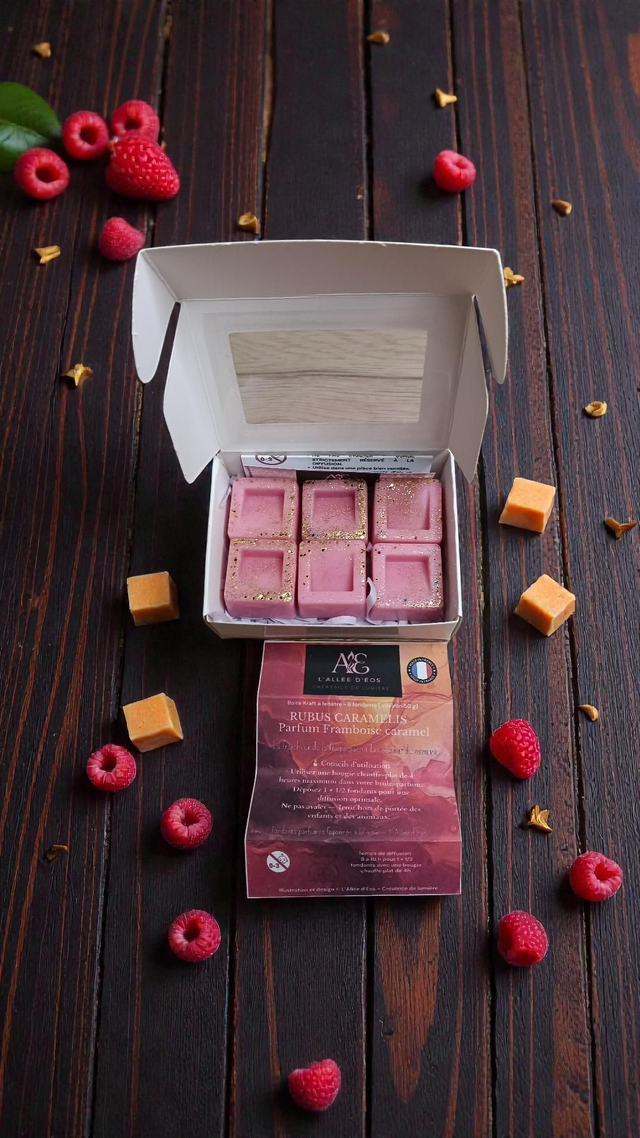 Fondants parfumés Rubus Caramelis - Parfum Framboise et Caramel