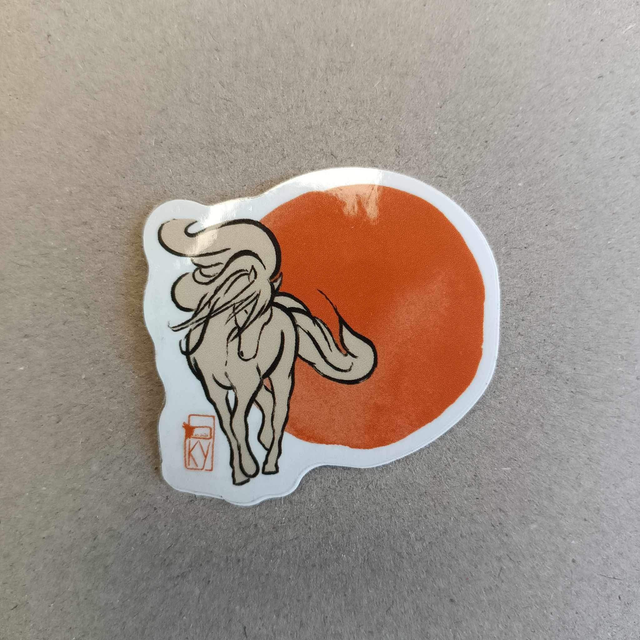 Sticker cheval zodiaque japonais