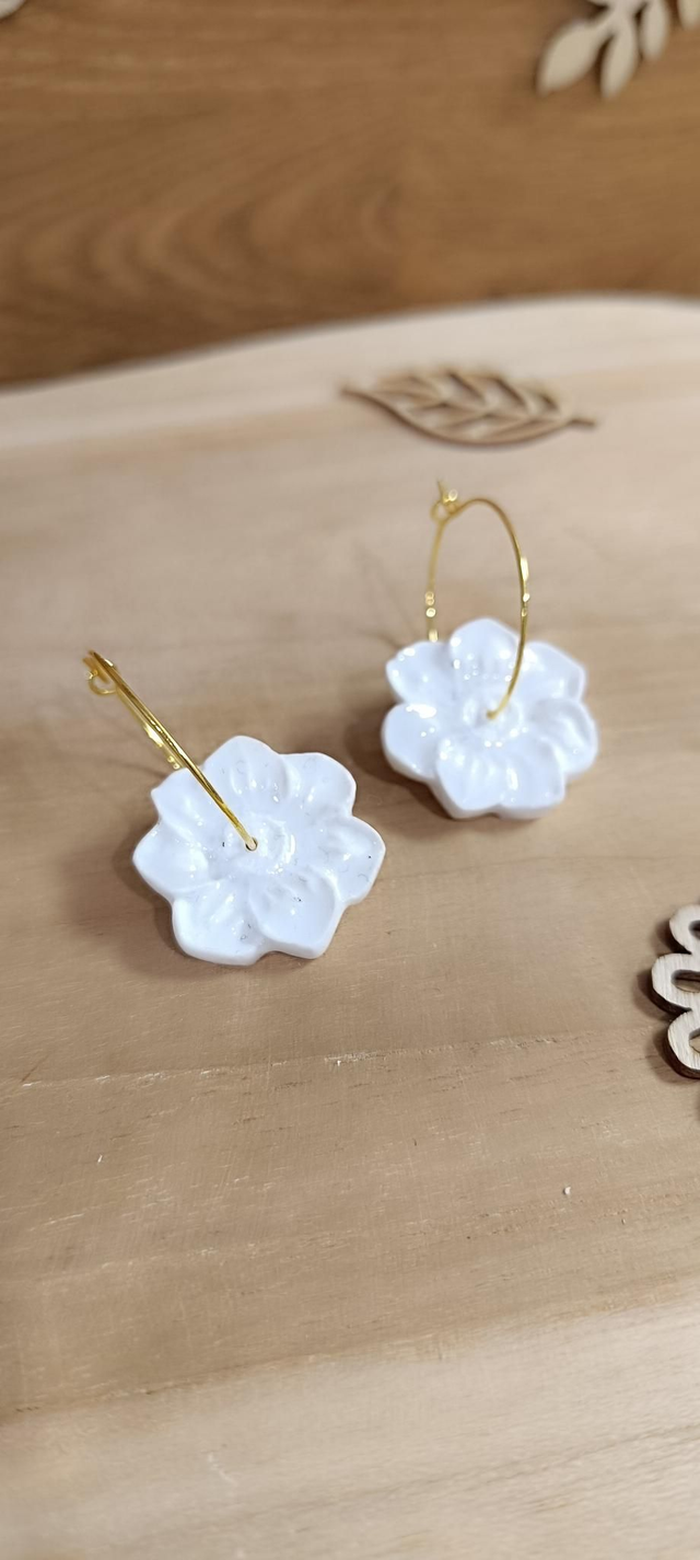 Boucles d&#039;oreilles - Fleur Santorin 