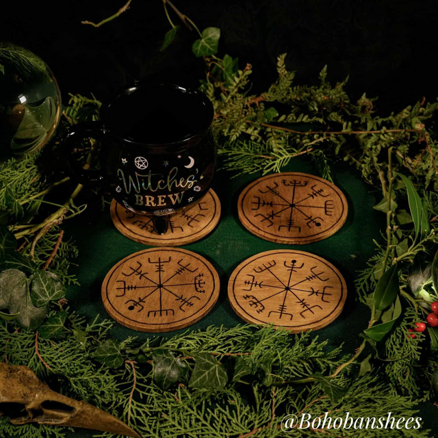 Hand Burned Coasters - Sets of 4