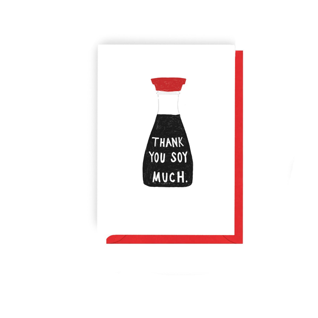 Thanks Soy Much - Illustrated Thanks Card  