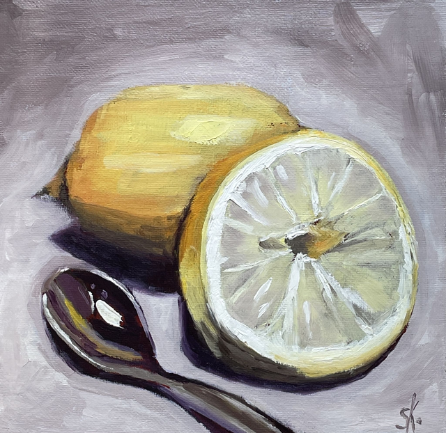 Zitronen - Feine Ölmalerei für dein Zuhause