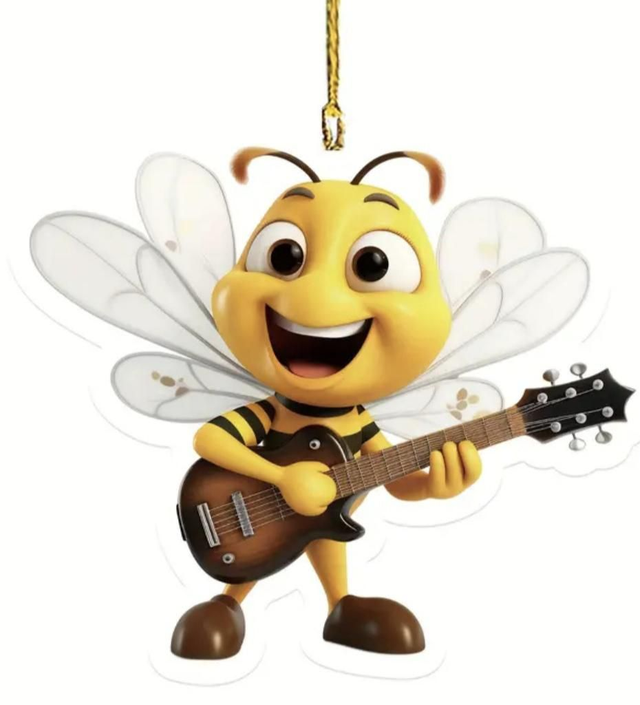 Anhänger "Biene mit Gitarre"