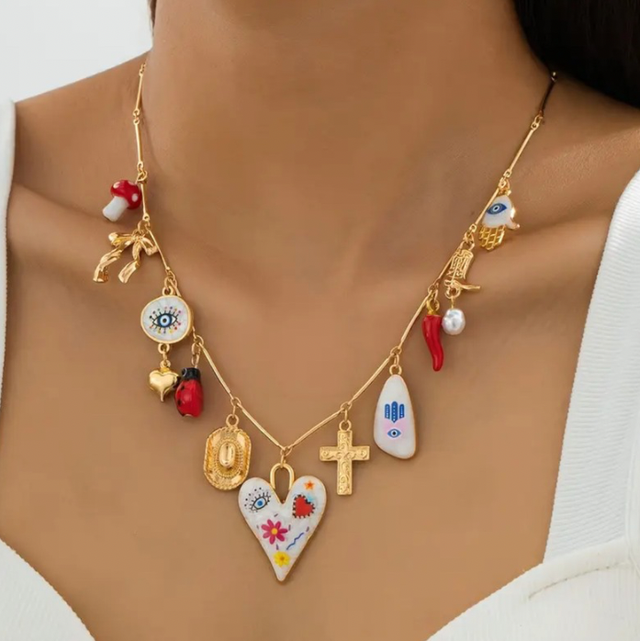 Eclectic charm necklace