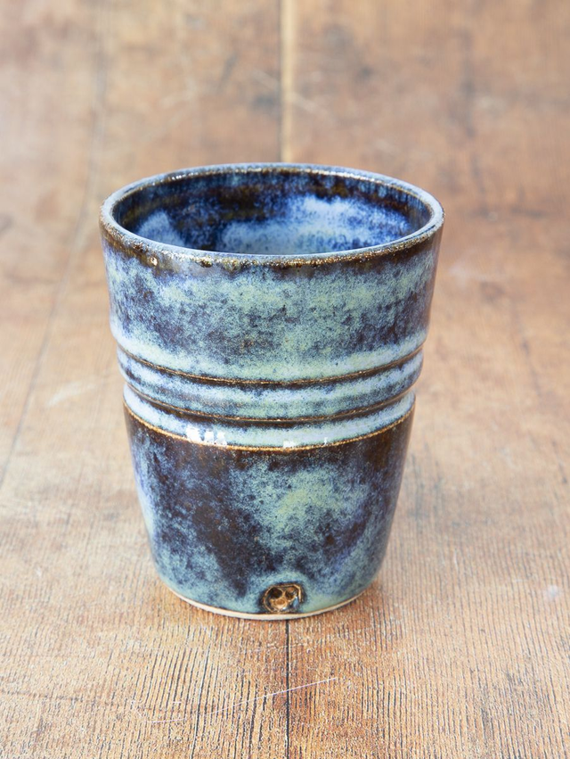 Espresso Beaker in dark blue and brown