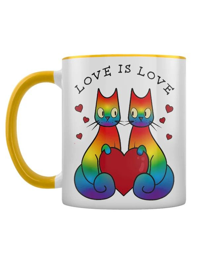 Love Is Love Yellow Inner 2-Tone Mug
