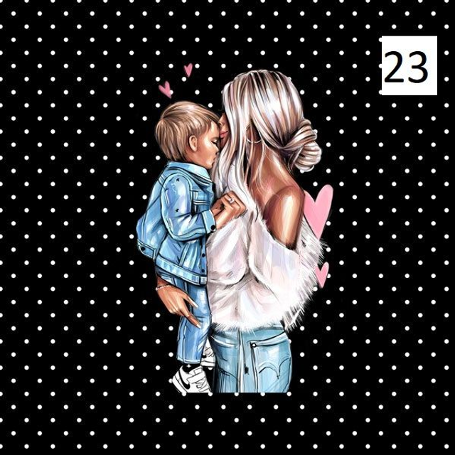 Panneau Mom and kid 4 - 50x50cm