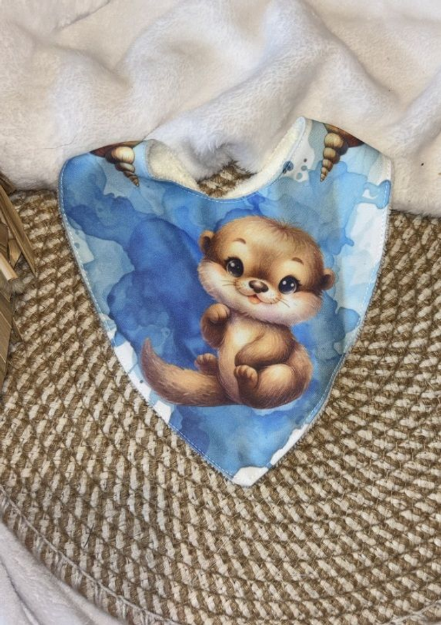 Bavoir bandana Loutre