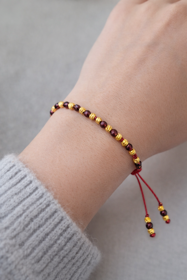 Bracelet "Passion et Vitalité" - Grenat