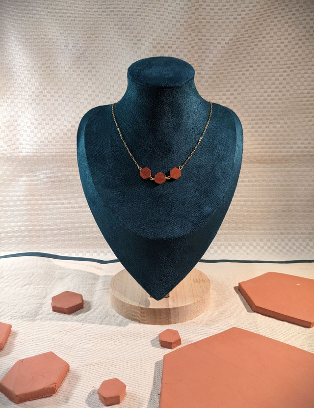 Collection Tomettes - "Amigàs" - Collier Trois Tomettes, d'Or, Argent ou Bronze