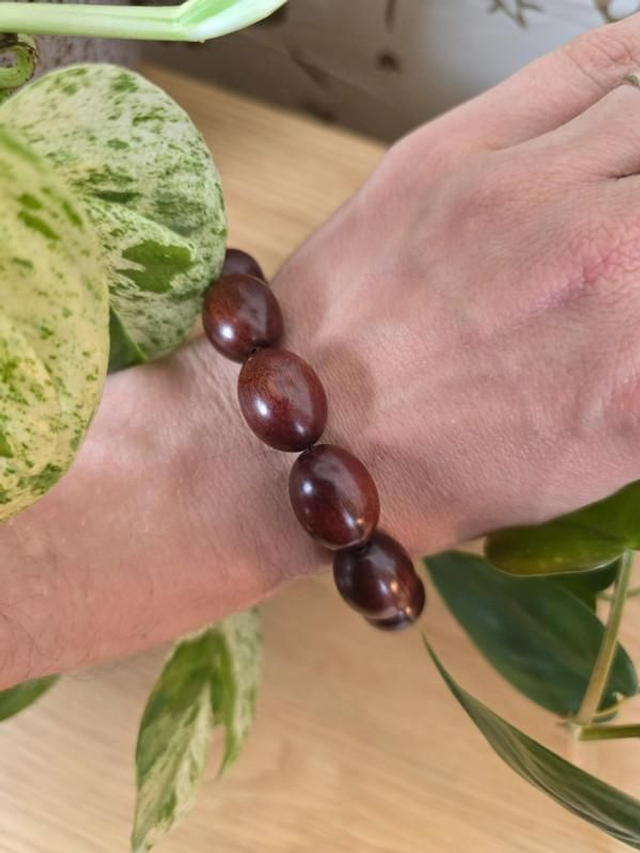 Bois de Santal - Bracelet avec perles ovales 