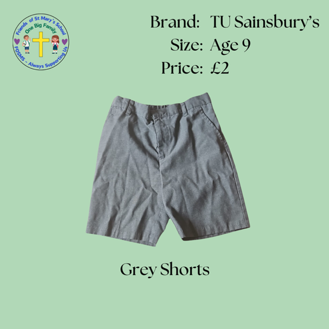 Grey Shorts - TU - Age 9
