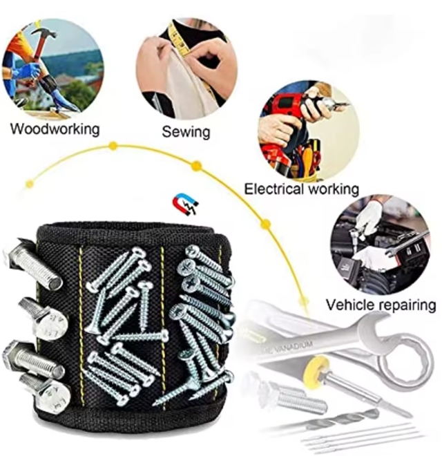 0001 - Magnetische polsband - rood/zwart