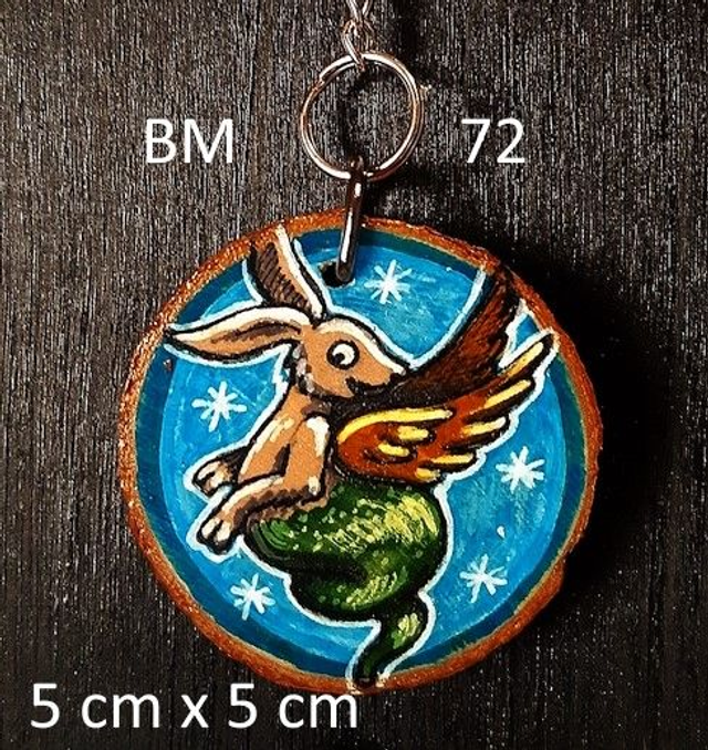 BM72 porte-clés lapin chimère médiéval