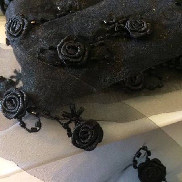 Trim - Black Organza