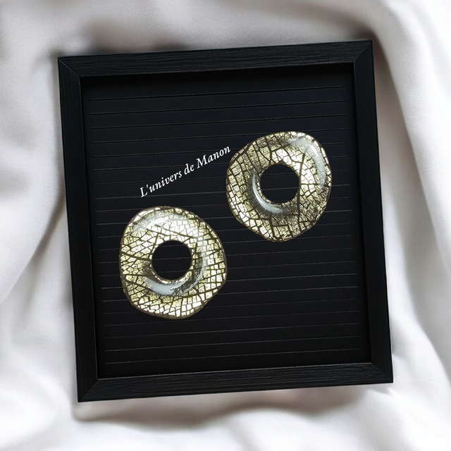 2 Pampilles ovale  (créoles interchangeables) 