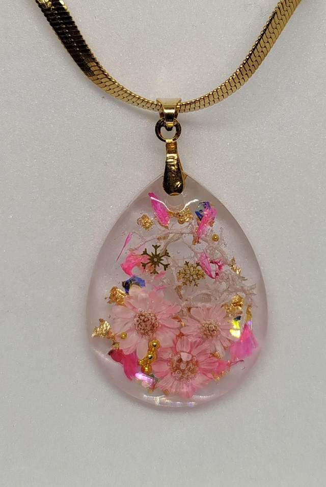 Collier pendentif Lou coloris rose