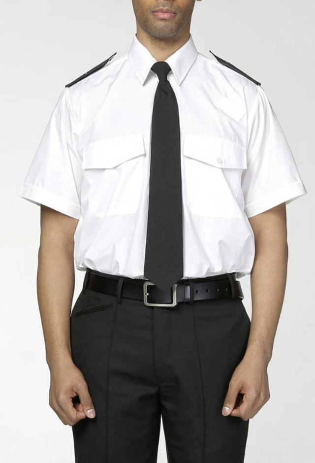 Male White Short Sleeve Shirt