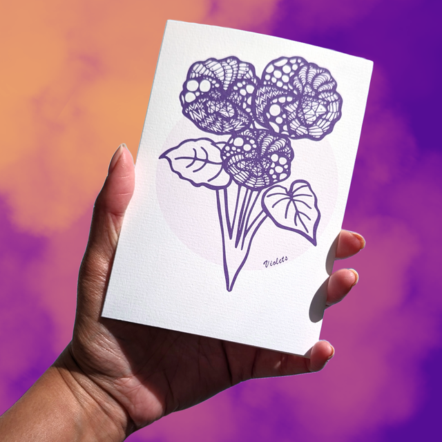 February / Violets - Flower of the month series 