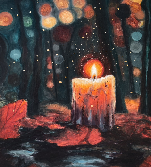 Original Painting Forest Glow