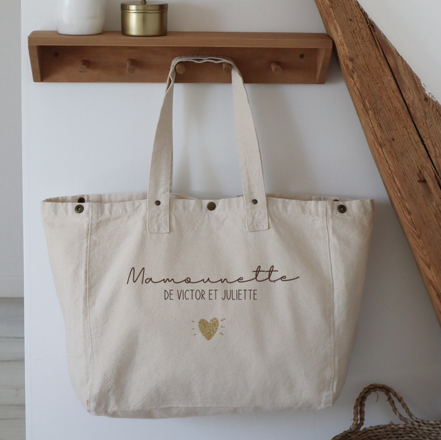 « Mamounette » mon grand sac personnalisé 