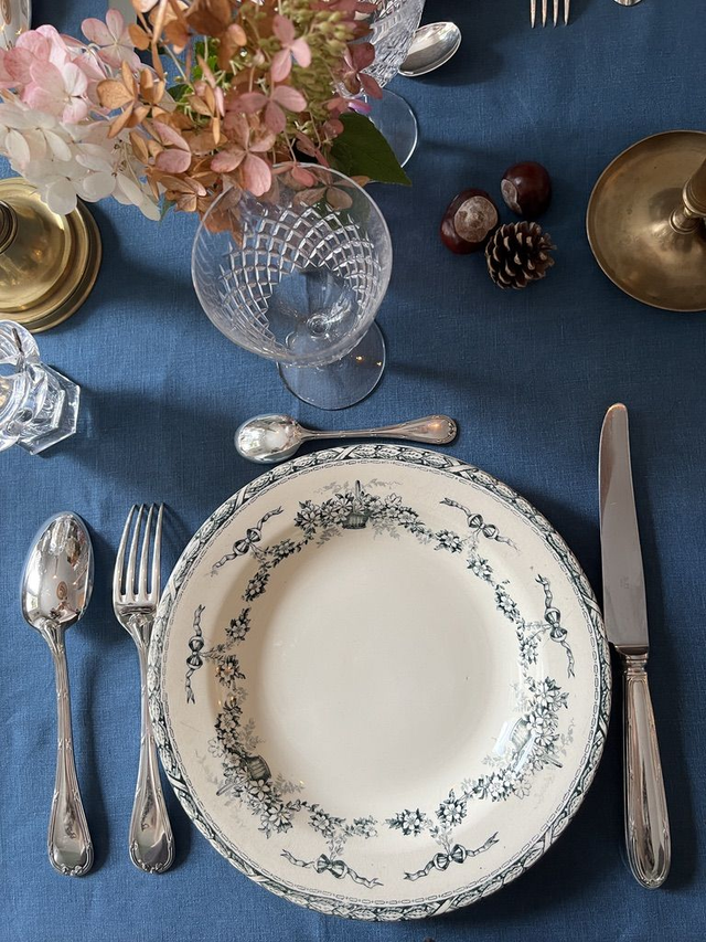 NINON - Suite de 6 assiettes creuses dépareillées - Terre de Fer