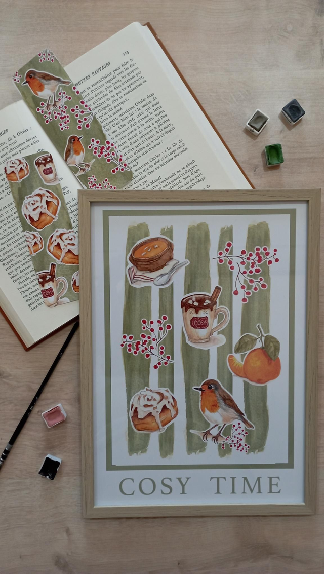 Affiche et ses deux marques pages