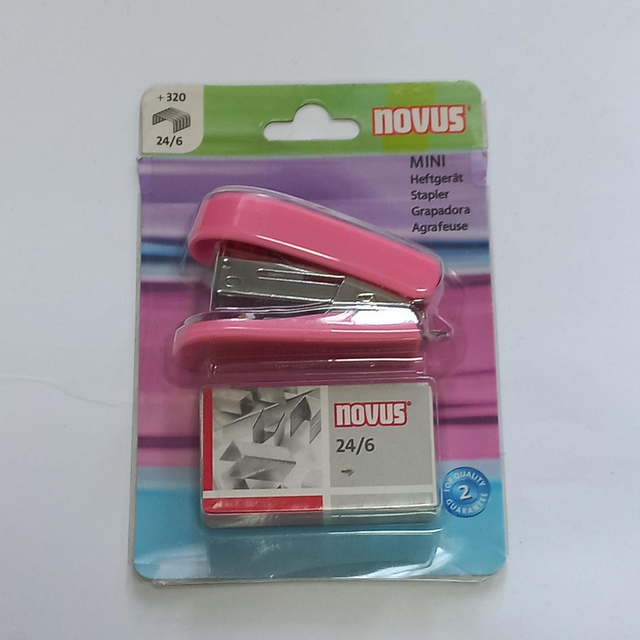 Novus Mini Heftgerät rosa