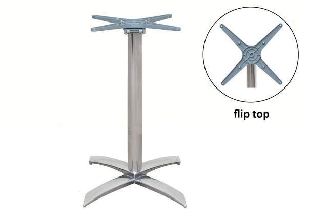 premium brushed stainless steel flip top table base 