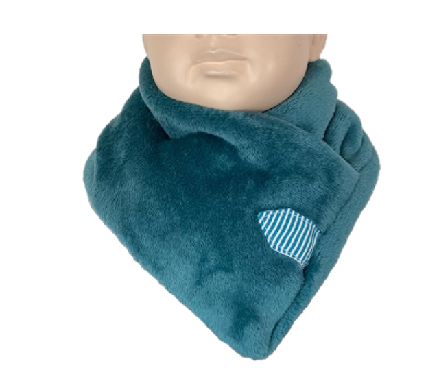 Cache cou doudou enfant Bleu Canard Taille unique