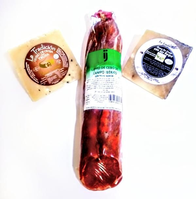 PACK QUESO TRUFA LOMO IBÉRICO Y QUESO AJO NEGRO