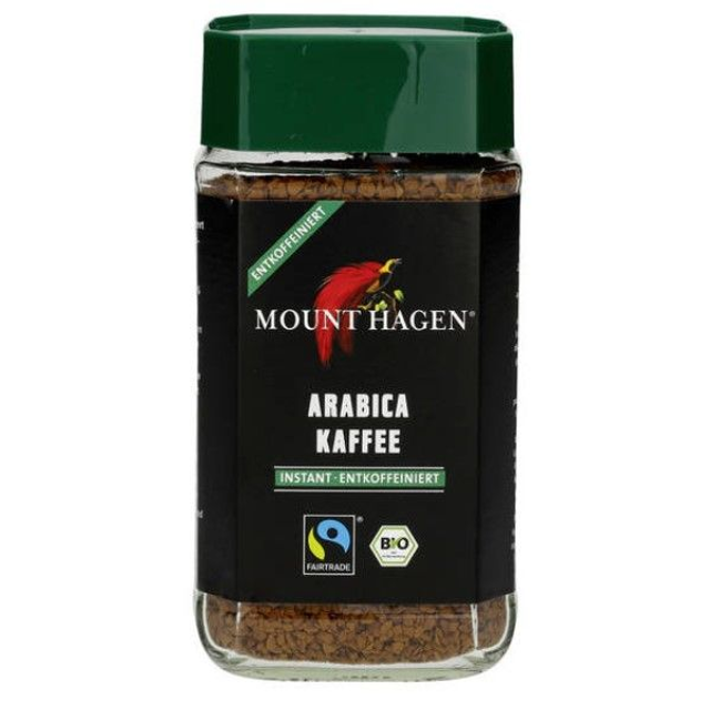 Mount Hagen Arabica Kaffee entkoffeiniert 100g Glas 