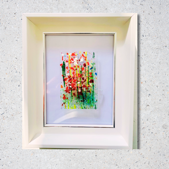 Wilde bloemen - miniatuurpaneel (9773) - in luxe houten frame