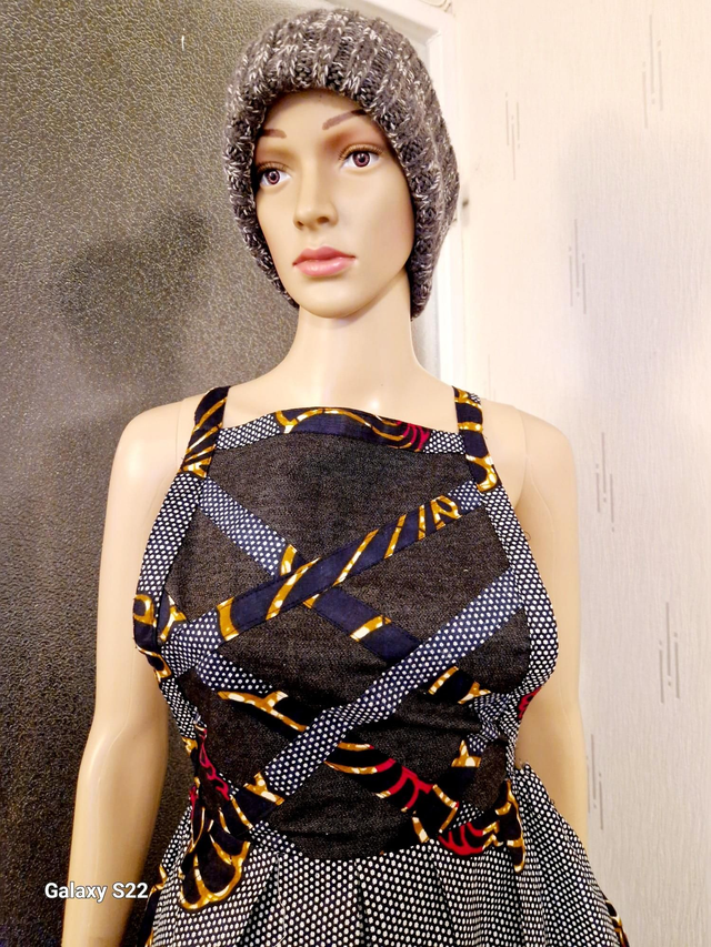 Robe salopette longue taille unique en wax bogol