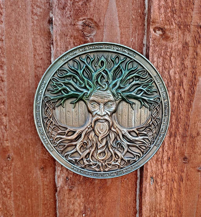 GREEN MAN WALL PLAQUE 