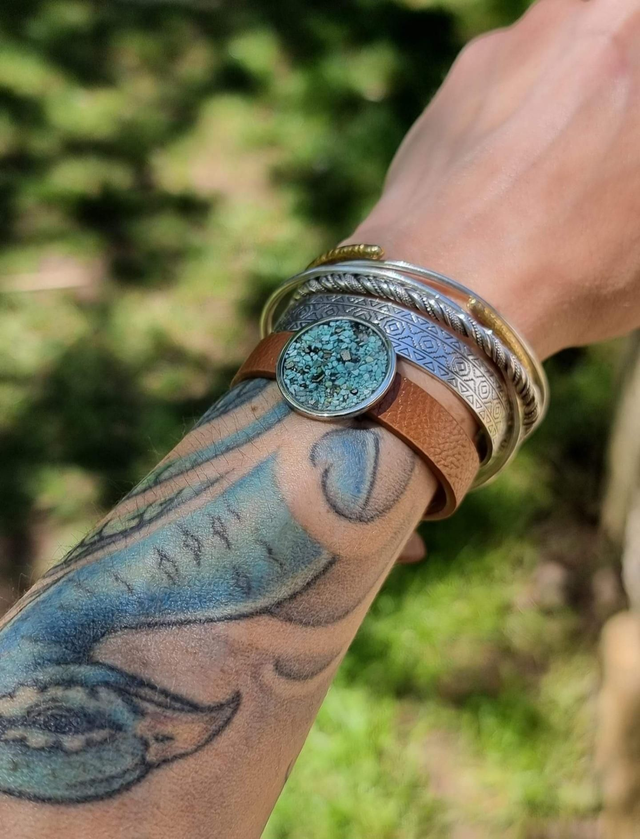 Bracelet eu PU à inclusions 