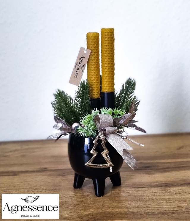 Háram lábas kaspó - ünnepi asztaldísz