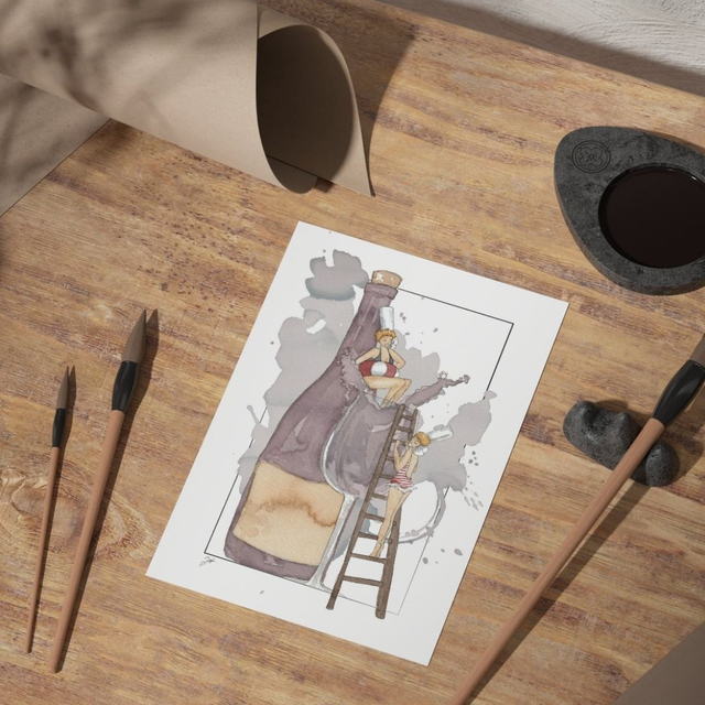 Carte postale - Vin Nature - Plouf à la Bigoudène