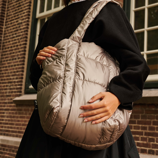 Clode Puffy Shoulder Bag - Greige Gold