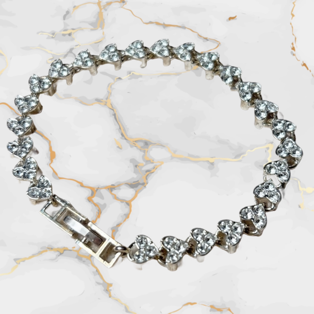 Bracelet cœur argenté 