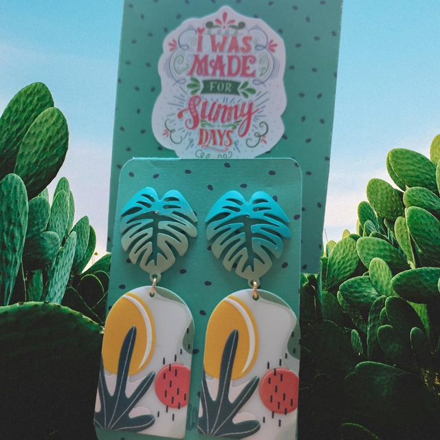 Boucles d&#039;oreilles &#039;Sunny Cactus&#039;