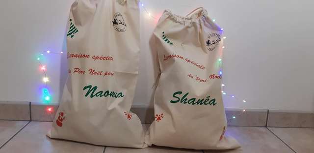 Hotte de Noël personnalisée 