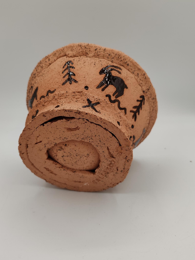 Vase style rupestre taille moyenne